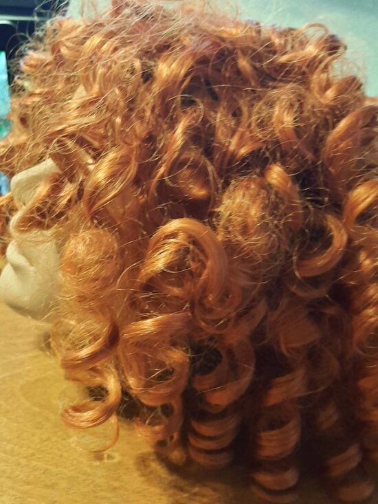 NEW ! Women Orange Curly Ginger Hair Wig 17 Inch Long main image 6